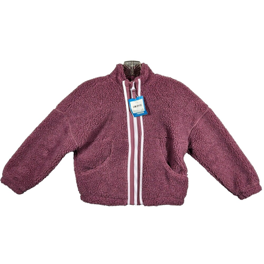 DSG Girls' Cozy Fleece Rose Coffee Full Zip Jacket NWT Size Extra Small (6-7)